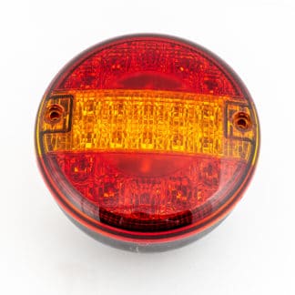 Baklykta LED Hamburgarlampa rödgul rund 24v.nu Jokon Bak broms blinkerslampa LED 12v 24v.nu