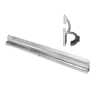 Aluminiumskena för stänkskyd med svulst 600 mm