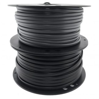 Kabel 2pol 1.5mm svart Platt 1m