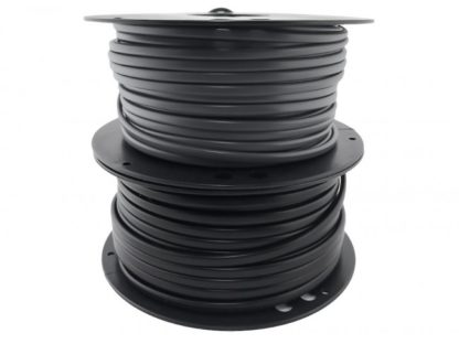 Kabel 2pol 1.5mm svart Platt 1m