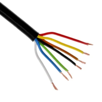 Kabel 7-ledare 7-pol 1,5 mm Svart