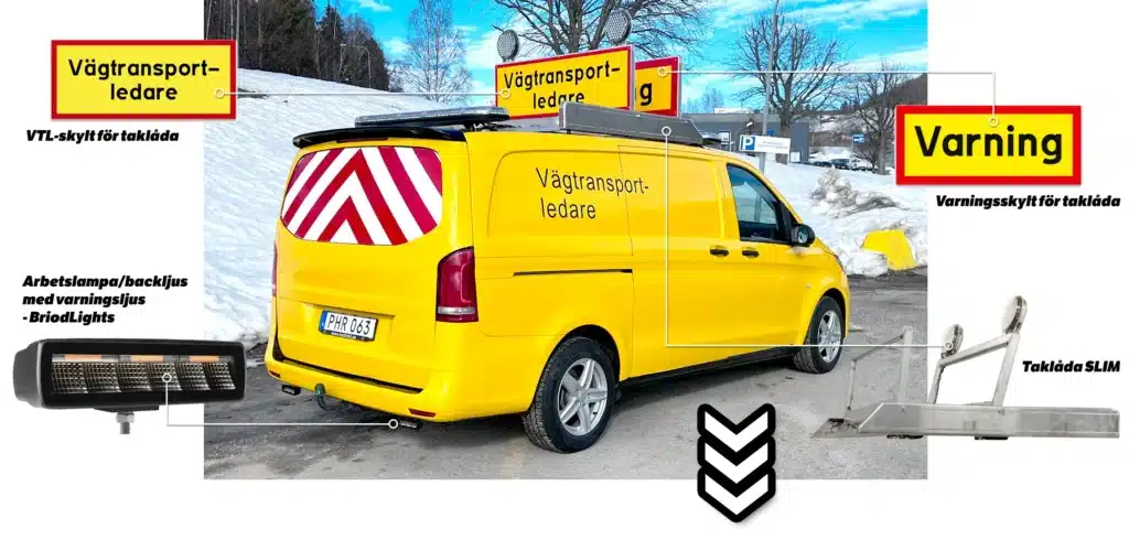 VTL-belysning takskylt varningsskylt blixtljus taklåda för VTL-bil 