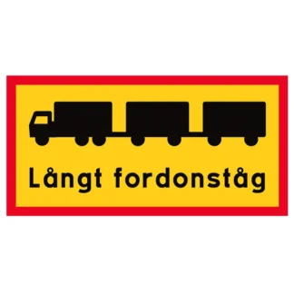 Skylt för långt fordonståg