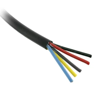 Kabel 5 pol 0,75mm Svart